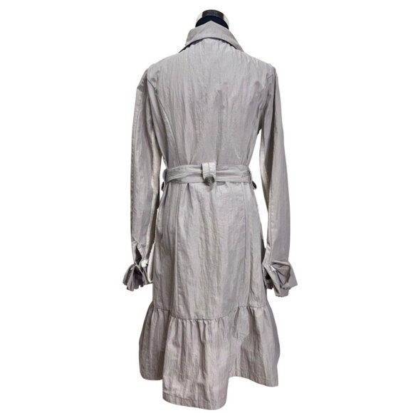 VTG Y2K Anthropologie Hazel Boho Jacket Taupe Lightweight Raw Hems Pockets M #g - Picture 2 of 13